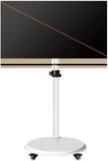Support TV SC50200, 1400 mm, 24–43 pouces, avec éclairage LED, blanc, MMFURHHAY