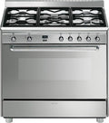 Smeg SCD90GVX ensemble four et plaque de cuisson, acier inoxydable