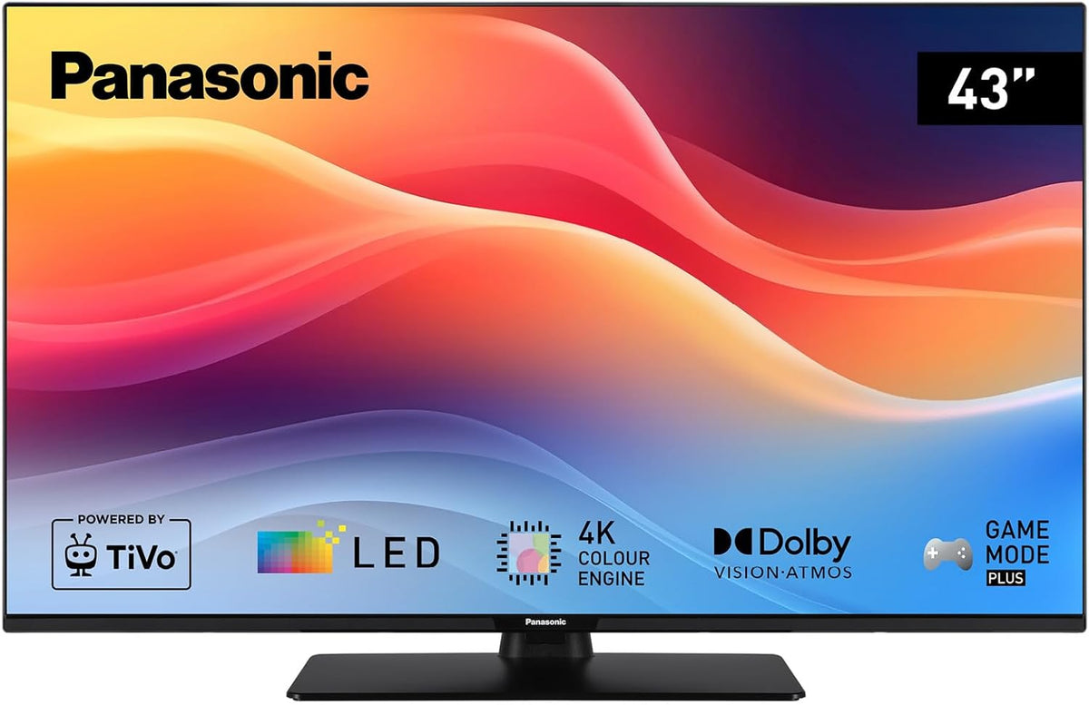 Téléviseur TB-43W61AEZ, 43 pouces, avec éclairage LED, commande intelligente, noir, 4K Ultra HD, Dolby Vision, Panasonic