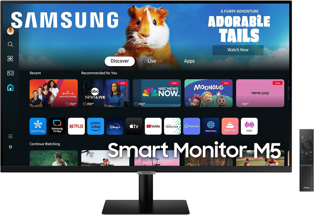 Samsung 4ms moniteur, 60 Hz, commande intelligente, noir