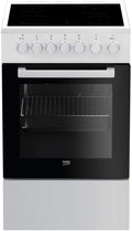 Beko FSS57100GW cuisinière, 50 cm, 60 L, blanc, vitrocéramique, 4 feux