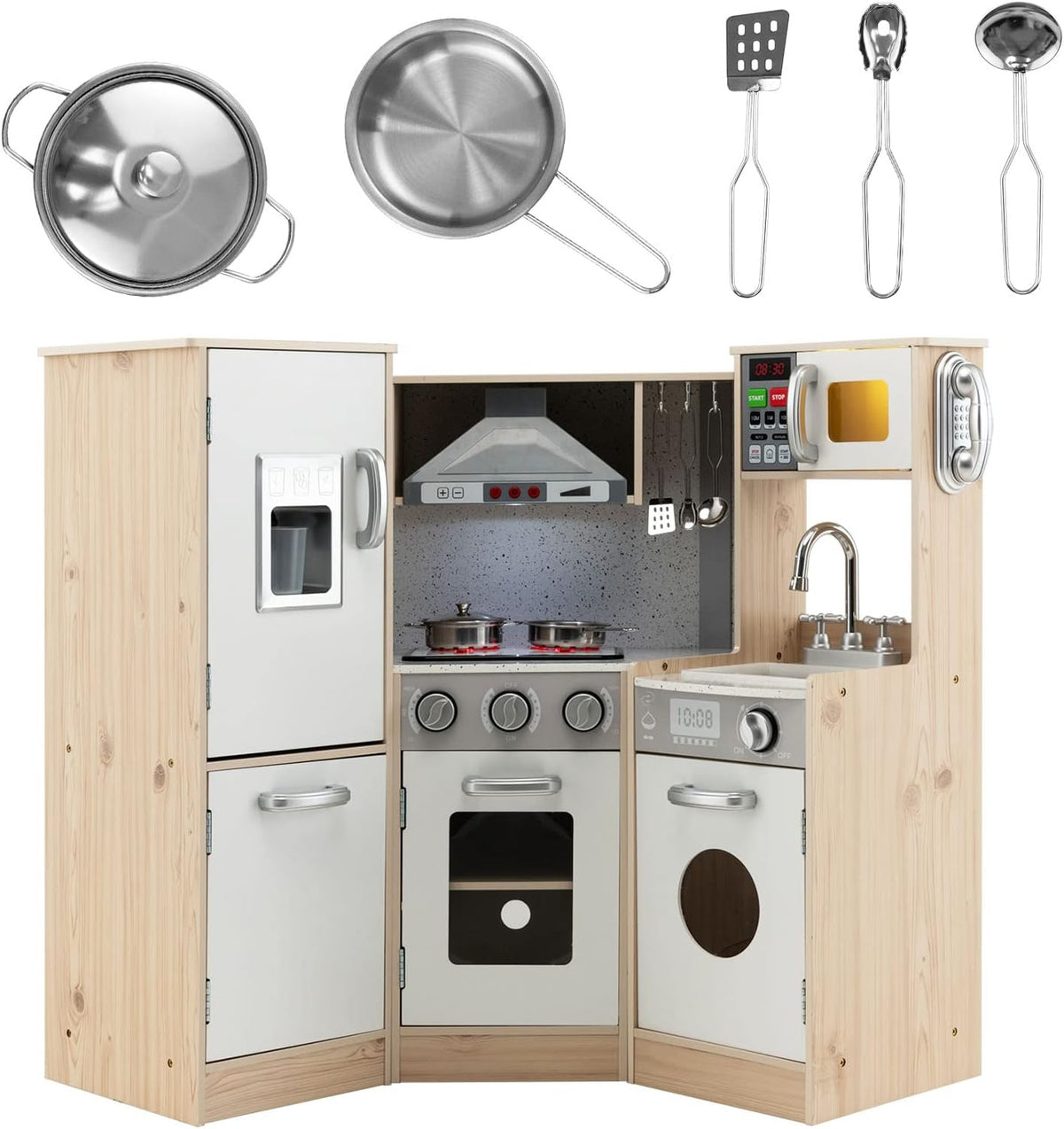 Cuisine jouet, bois, blanc, pour la cuisine, DREAMADE