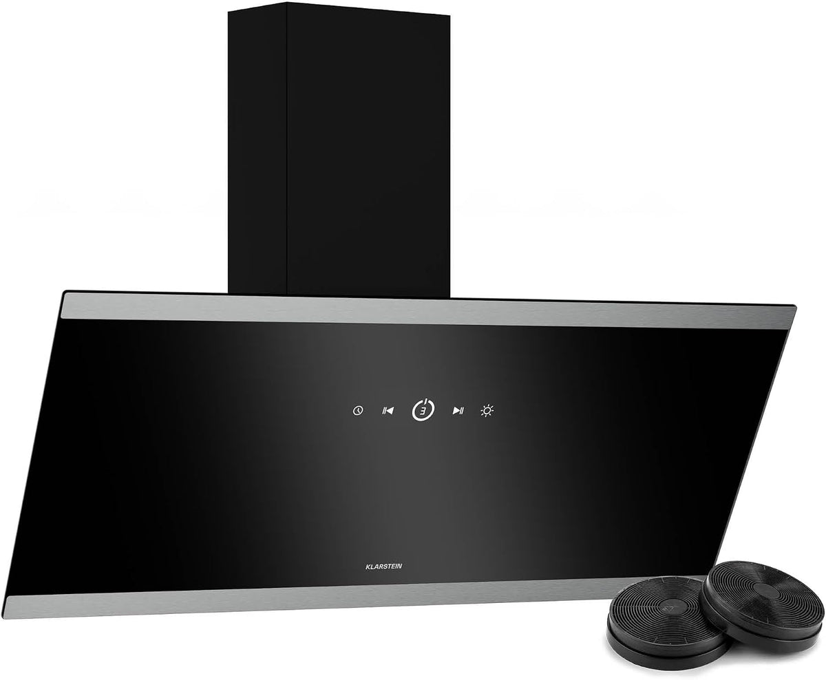 Klarstein hotte aspirante, 90 cm, 578 m³/h, 34,5 dB, avec éclairage LED, noir, pour la cuisine