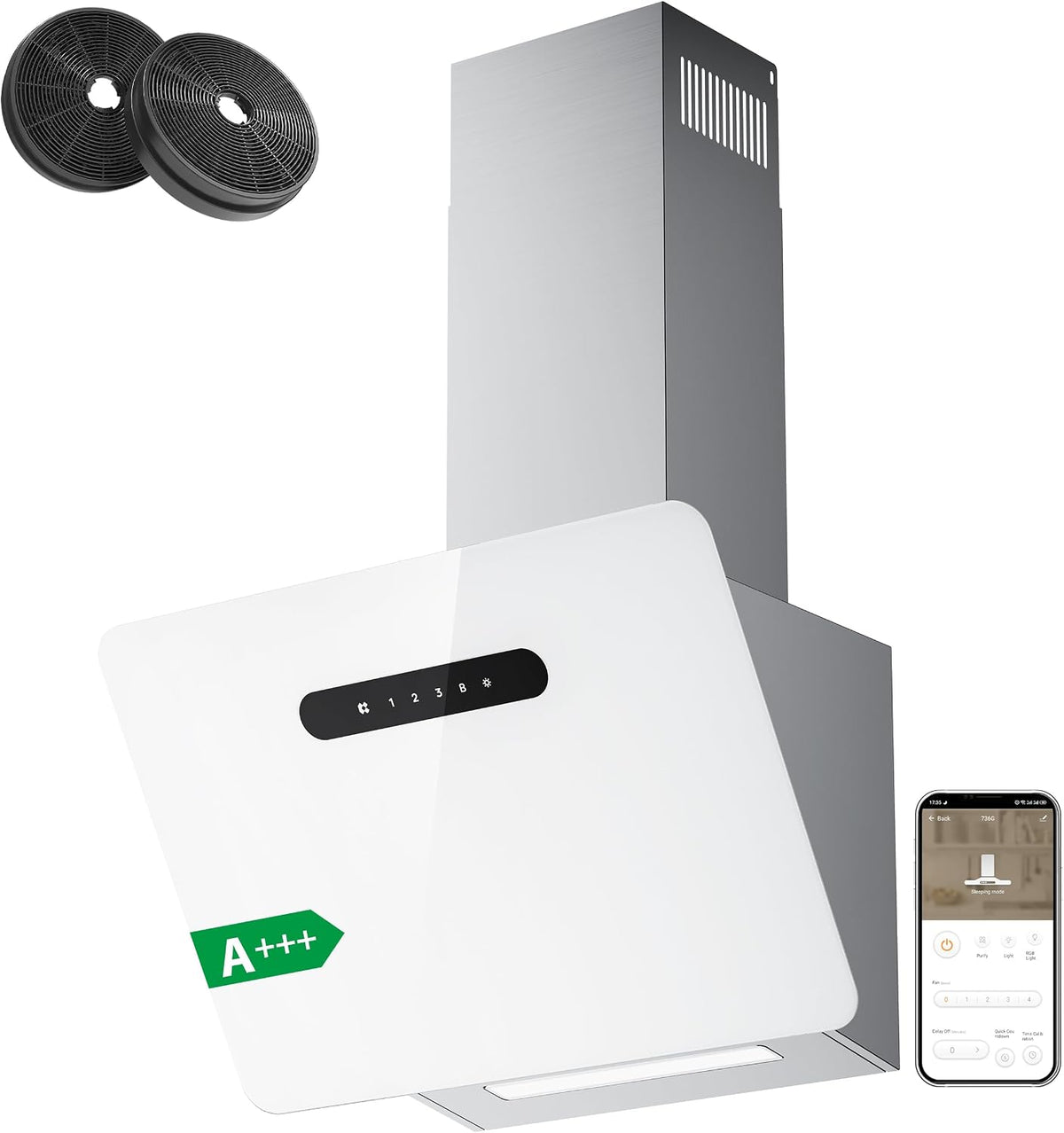 Hotte aspirante, 60 cm, 685 m³/h, avec Wi-Fi, CIARRA