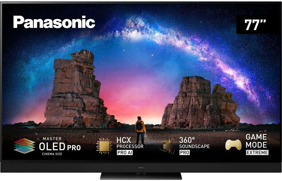 Téléviseur TX 77MZ2000E 195, 195 cm, 77 pouces, commande intelligente, noir, OLED, 4K, Panasonic