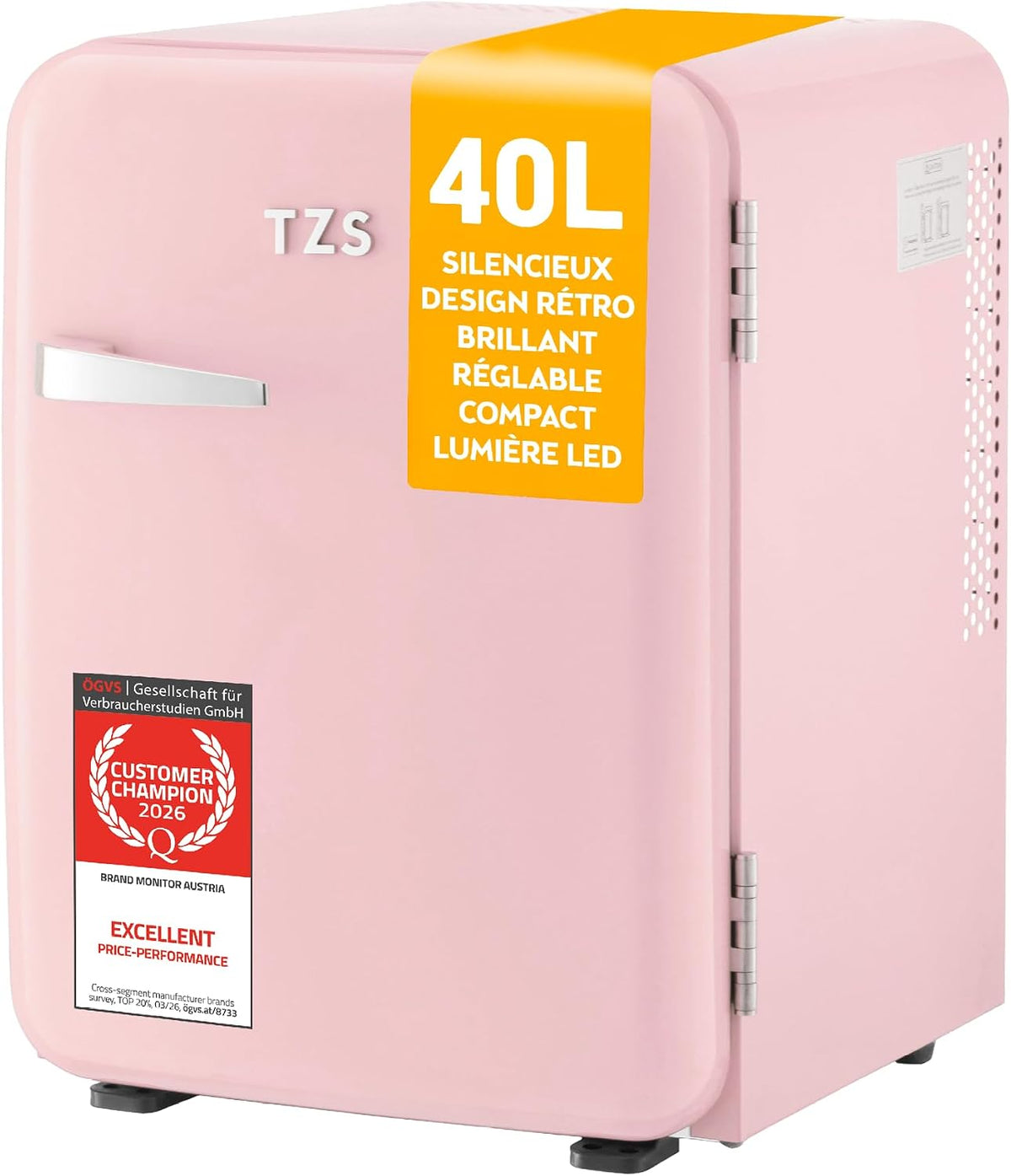 Mini-réfrigérateur, 40 L, 22 dB, pour le bureau, pour la chambre, TZS First Austria