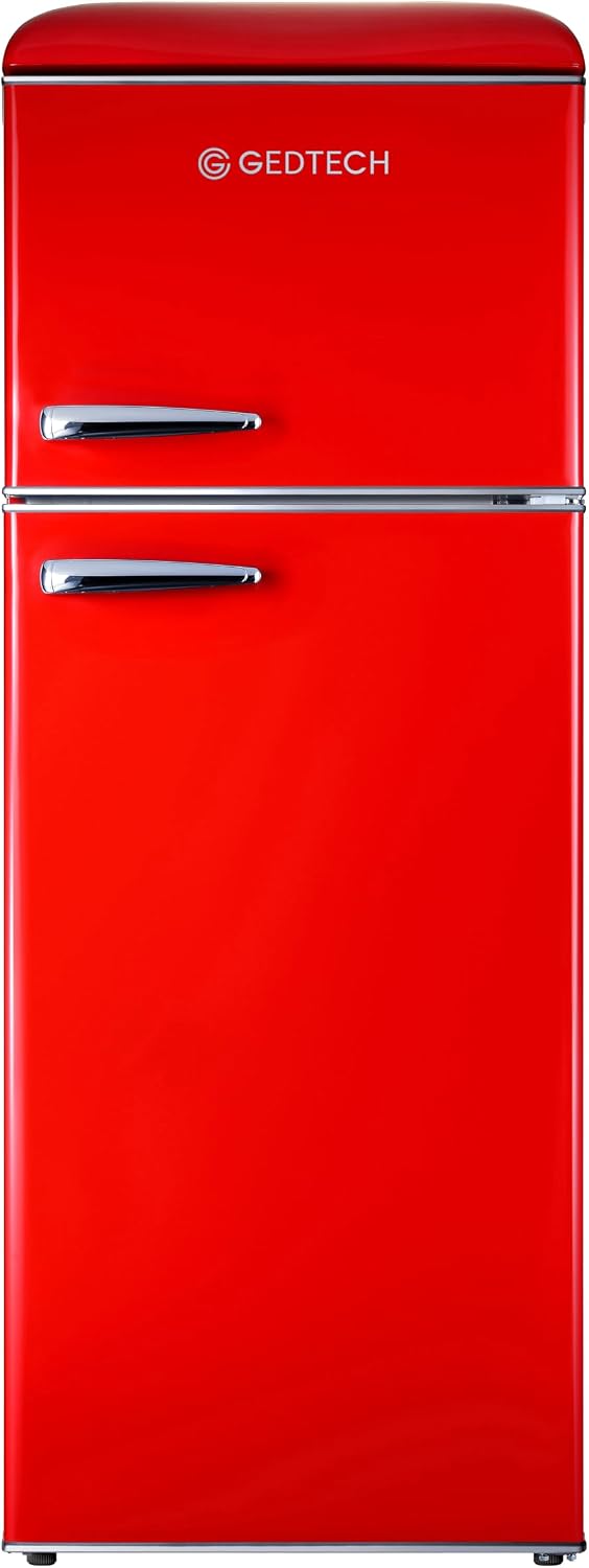 Réfrigérateur-congélateur GDPV215RD, 215 L, rouge, GEDTECH